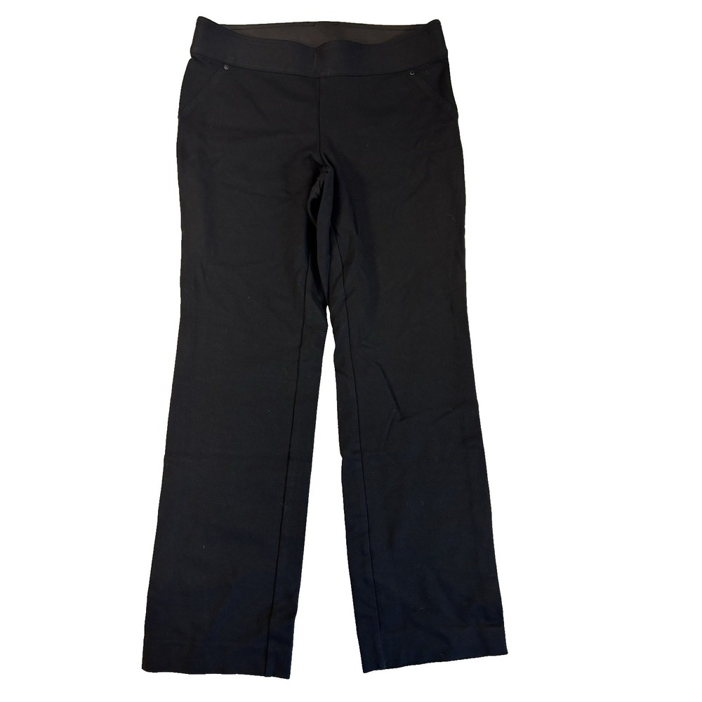 International Concepts Women's 6S Black Pull On Pants Workwear Stretch‎ Trousers